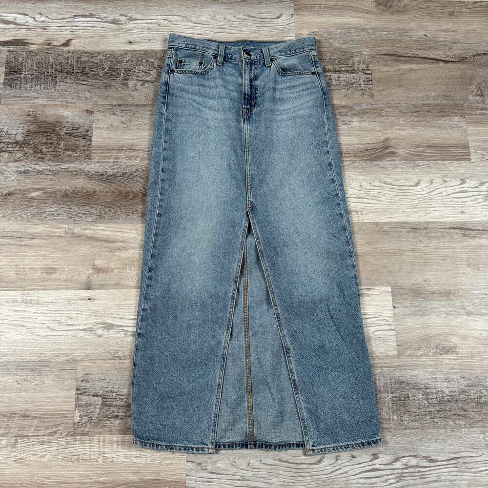 Levi's Premium Denim Maxi Skirt 25 Cotton Fall Western Boho Minimalist Y2K 90s